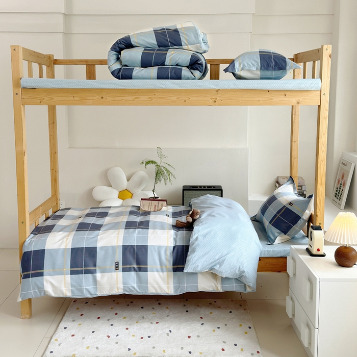 91家纺网 家纺一手货源 找家纺 怡家居 2024新款开学季学生宿舍六件套大礼包  青春格