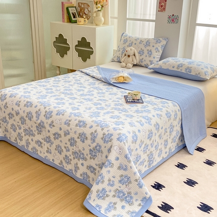 91家纺网 家纺一手货源 找家纺 （总）芷凡家纺 2024新款A类水洗云朵棉绗缝夹棉单床盖