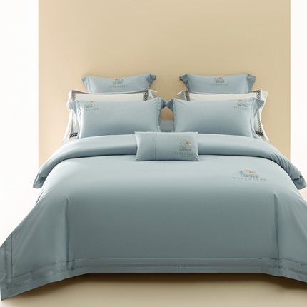 91家纺网 家纺一手货源 找家纺 （总）高大尚婚庆馆 2025新款长绒棉磨毛高端绣花四件套 茵曼