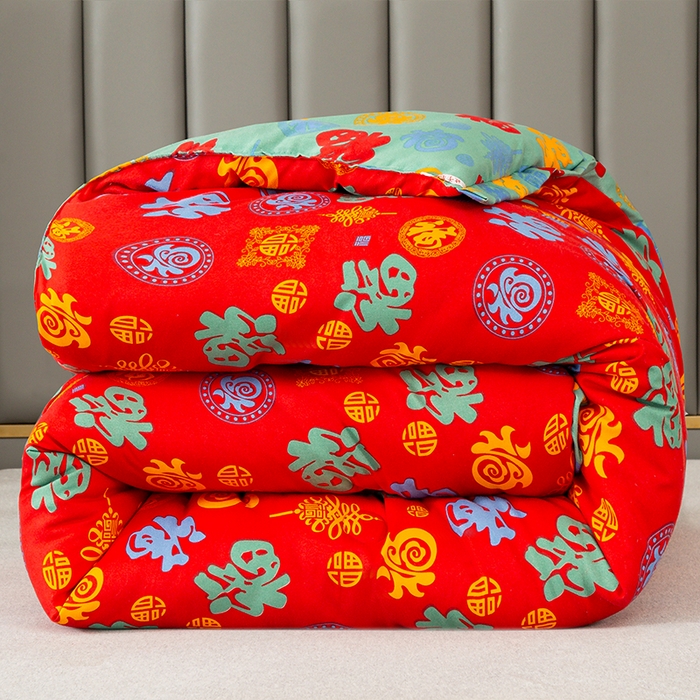 91家纺网 家纺一手货源 找家纺 （总）爱宝被业 2025新款亲肤百福冬被