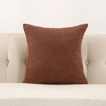 91家纺网 家纺一手货源 找家纺 （总）囍莱家纺 2024新款简约纯色豆豆绒抱枕