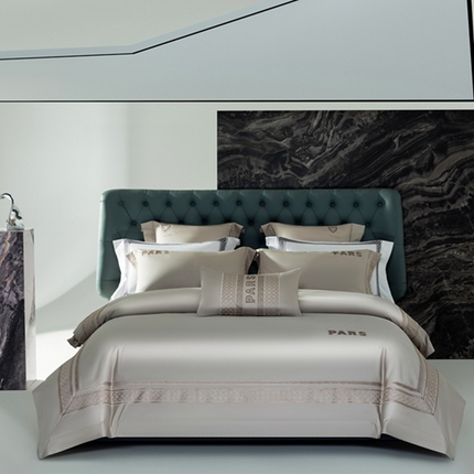 91家纺网 家纺一手货源 找家纺 （总）高大尚婚庆馆 2025新款长绒棉高端绣花四件套 埃尔莎