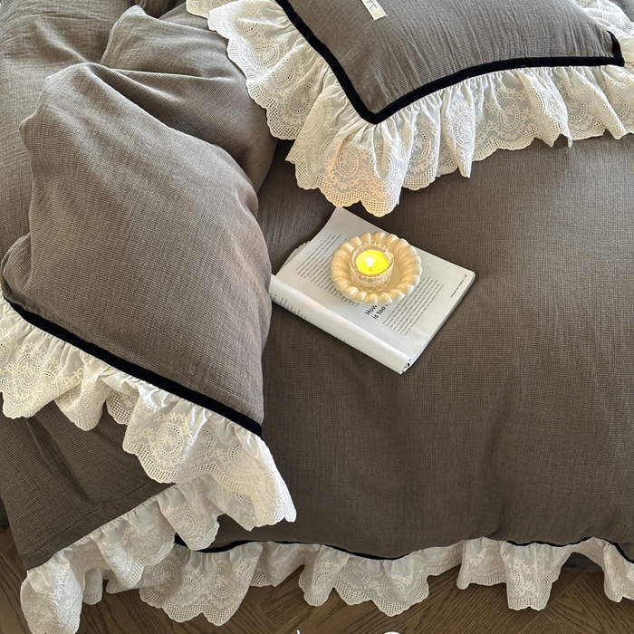 91家纺网 家纺一手货源 找家纺 玛奇朵 2024新品法式复古重工刺绣蕾丝花边款色织双层纱-卡瑟琳 卡瑟琳-绿