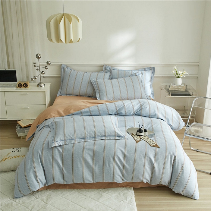 91家纺网 家纺一手货源 找家纺 沐白家居 2024新款全棉生态磨毛印花四件套系列 妆海-兰