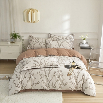 91家纺网 家纺一手货源 找家纺 （总）沐白家居 2024新款全棉生态磨毛印花四件套系列