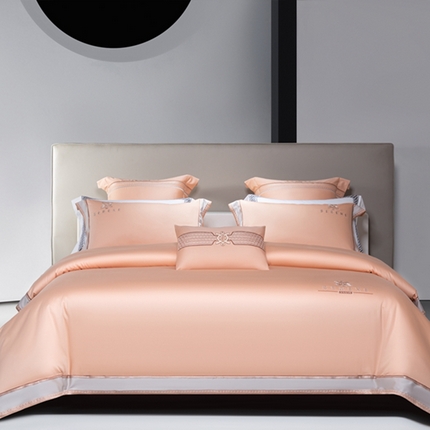 91家纺网 家纺一手货源 找家纺 （总）高大尚婚庆馆 2025新款长绒棉高端绣花四件套 丽莎