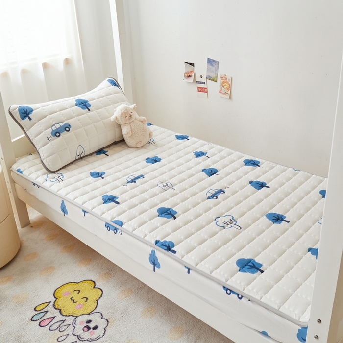 91家纺网 家纺一手货源 找家纺 卡派 2024新款单人床水洗棉夹棉加厚床笠（印花系列） 密林