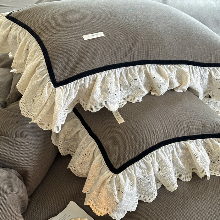 91家纺网 家纺一手货源 找家纺 玛奇朵 2024新品法式复古重工刺绣蕾丝花边款色织双层纱-卡瑟琳 卡瑟琳-绿