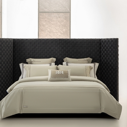 91家纺网 家纺一手货源 找家纺 （总）高大尚婚庆馆 2025新款长绒棉磨毛高端绣花四件套 秋韵