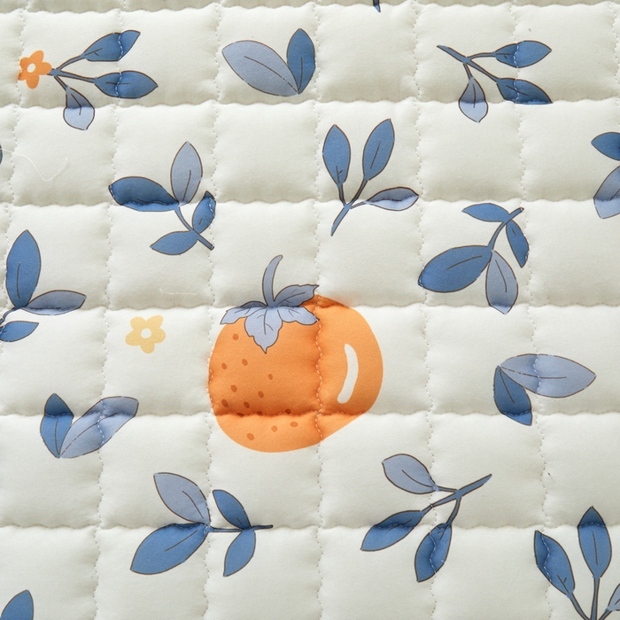 91家纺网 家纺一手货源 找家纺 卡派 2024新款单人床水洗棉夹棉加厚床笠（印花系列） 橙子