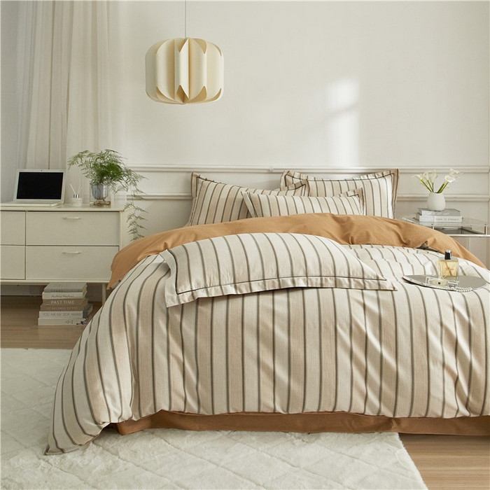 91家纺网 家纺一手货源 找家纺 沐白家居 2024新款全棉生态磨毛印花四件套系列 容枫