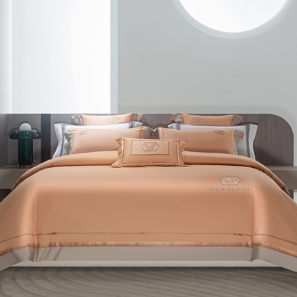 91家纺网 家纺一手货源 找家纺 （总）高大尚婚庆馆 2025新款长绒棉高端绣花四件套 亚莉克