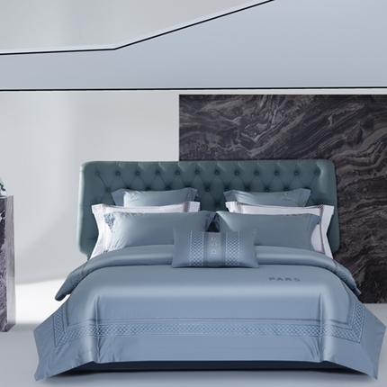 91家纺网 家纺一手货源 找家纺 （总）高大尚婚庆馆 2025新款长绒棉高端绣花四件套 埃尔莎