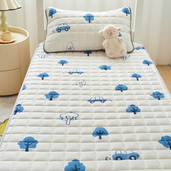 91家纺网 家纺一手货源 找家纺 卡派 2024新款单人床水洗棉夹棉加厚床笠（印花系列） 密林