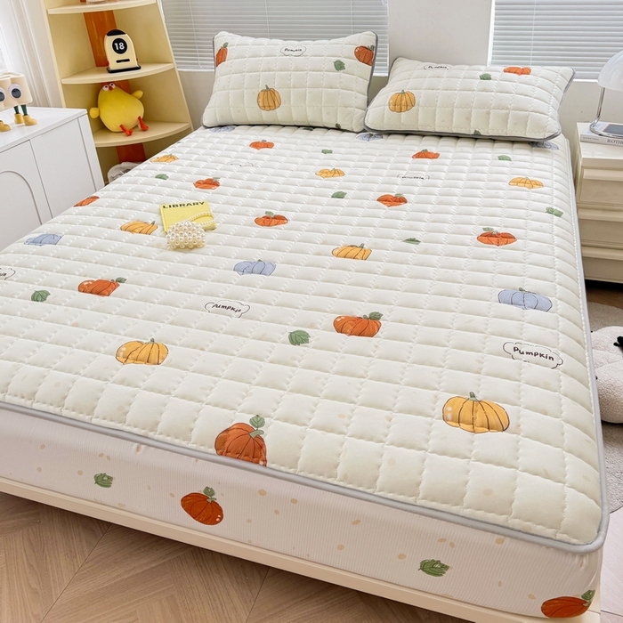 91家纺网 家纺一手货源 找家纺 （总）卡派 2024新款大床水洗棉夹棉加厚床笠（印花系列）