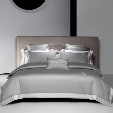 91家纺网 家纺一手货源 找家纺 （总）高大尚婚庆馆 2025新款长绒棉高端绣花四件套 丽莎