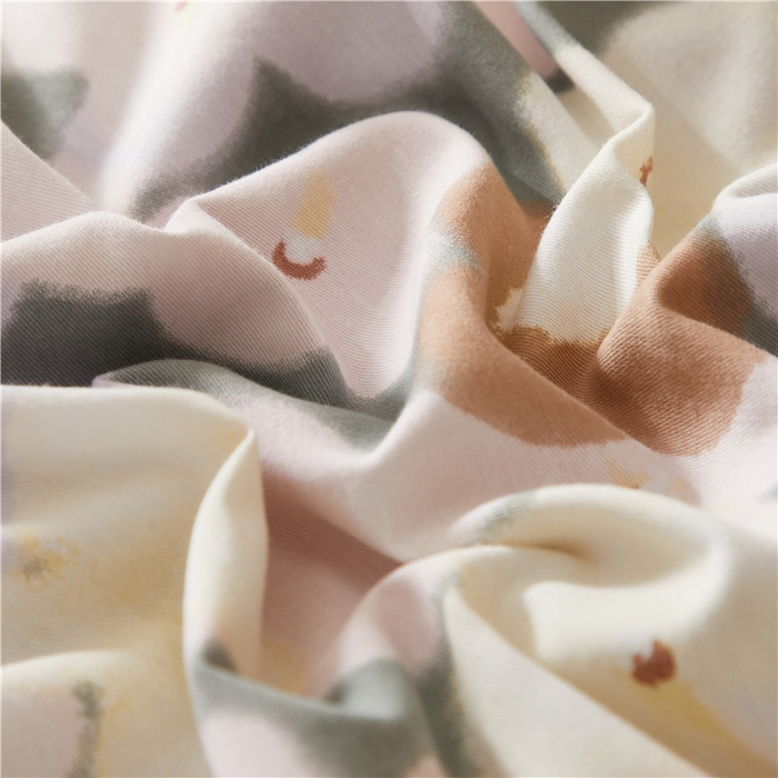 91家纺网 家纺一手货源 找家纺 沐白家居 2024新款全棉生态磨毛印花四件套系列 臻爱-豆沙