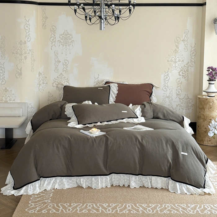 91家纺网 家纺一手货源 找家纺 玛奇朵 2024新品法式复古重工刺绣蕾丝花边款色织双层纱-卡瑟琳 卡瑟琳-绿