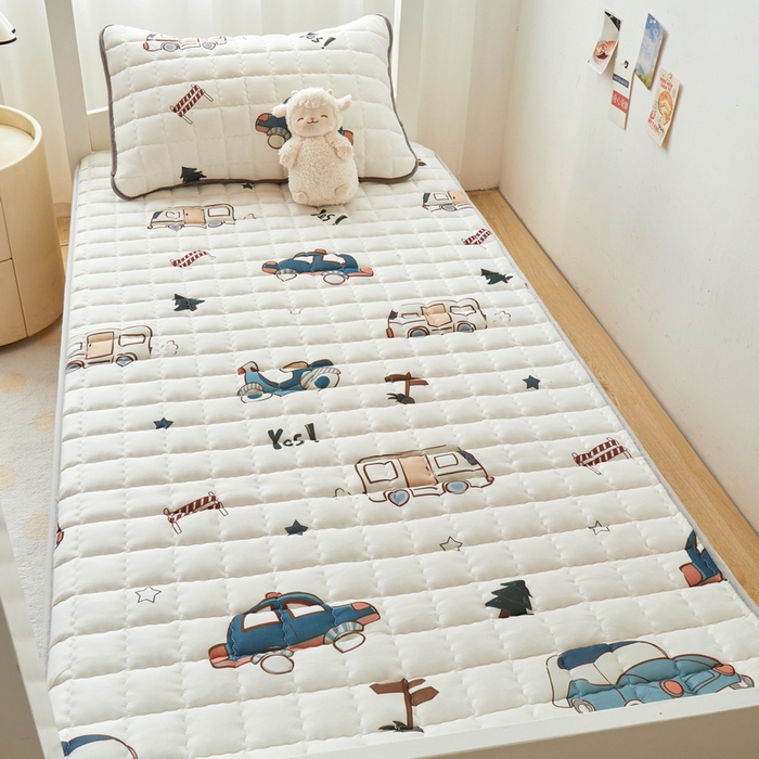 91家纺网 家纺一手货源 找家纺 卡派 2024新款单人床水洗棉夹棉加厚床笠（印花系列） 汽车总动员