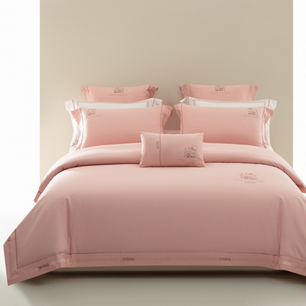 91家纺网 家纺一手货源 找家纺 （总）高大尚婚庆馆 2025新款长绒棉磨毛高端绣花四件套 茵曼