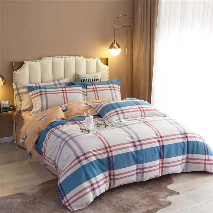 91家纺网 家纺一手货源 找家纺 沐白家居 2024新款全棉生态磨毛印花四件套系列 时光幻影