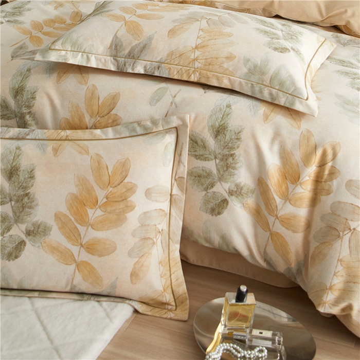 91家纺网 家纺一手货源 找家纺 沐白家居 2024新款全棉生态磨毛印花四件套系列 春派