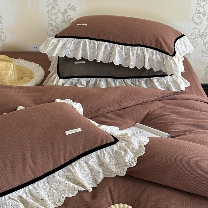 91家纺网 家纺一手货源 找家纺 （总）玛奇朵 2024新品法式复古重工刺绣蕾丝花边款色织双层纱-卡瑟琳