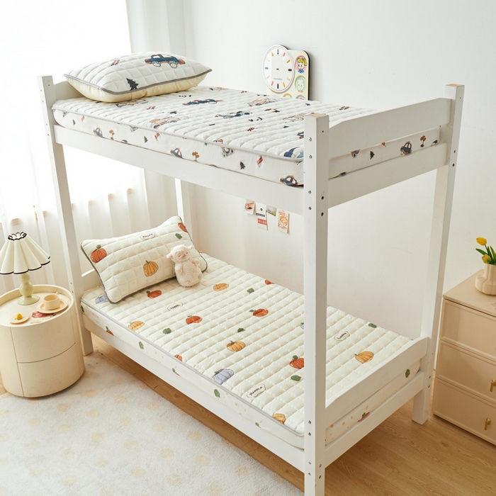 91家纺网 家纺一手货源 找家纺 卡派 2024新款单人床水洗棉夹棉加厚床笠（印花系列） 南瓜