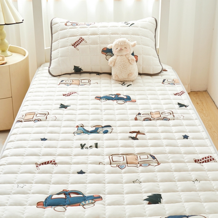 91家纺网 家纺一手货源 找家纺 卡派 2024新款单人床水洗棉夹棉加厚床笠（印花系列） 汽车总动员