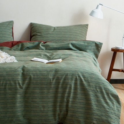 91家纺网 家纺一手货源 找家纺 （总）子和家居 2024新款全棉色织四件套--【梨涡】