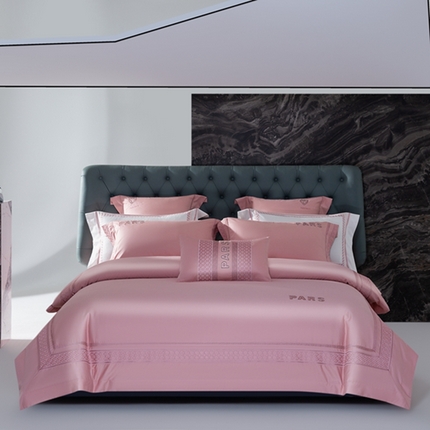 91家纺网 家纺一手货源 找家纺 （总）高大尚婚庆馆 2025新款长绒棉高端绣花四件套 埃尔莎