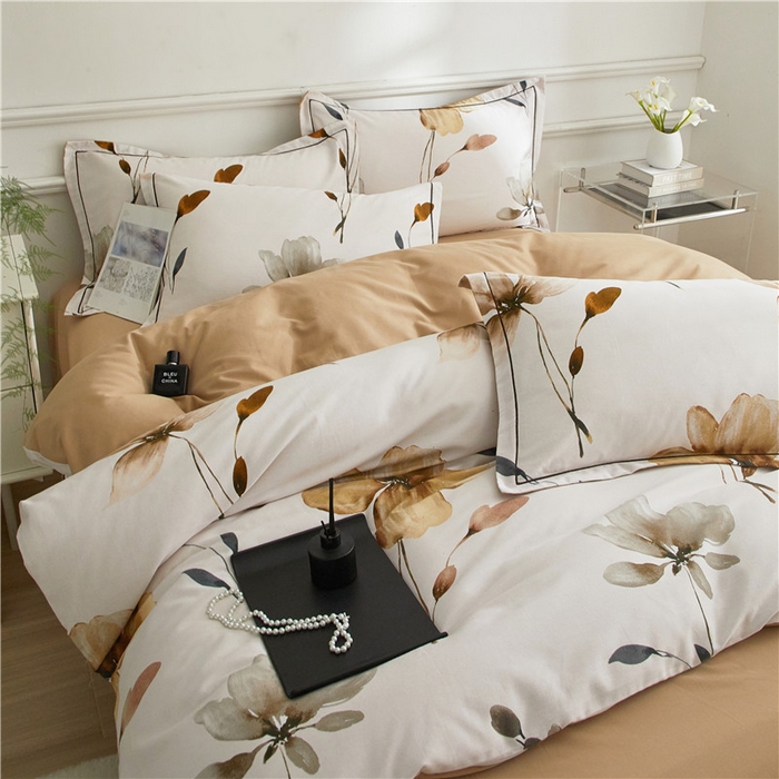 91家纺网 家纺一手货源 找家纺 沐白家居 2024新款全棉生态磨毛印花四件套系列 知晓