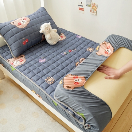 91家纺网 家纺一手货源 找家纺 （总）迪乐妮 2024新款单人床水洗棉夹棉加厚床笠（印花系列）