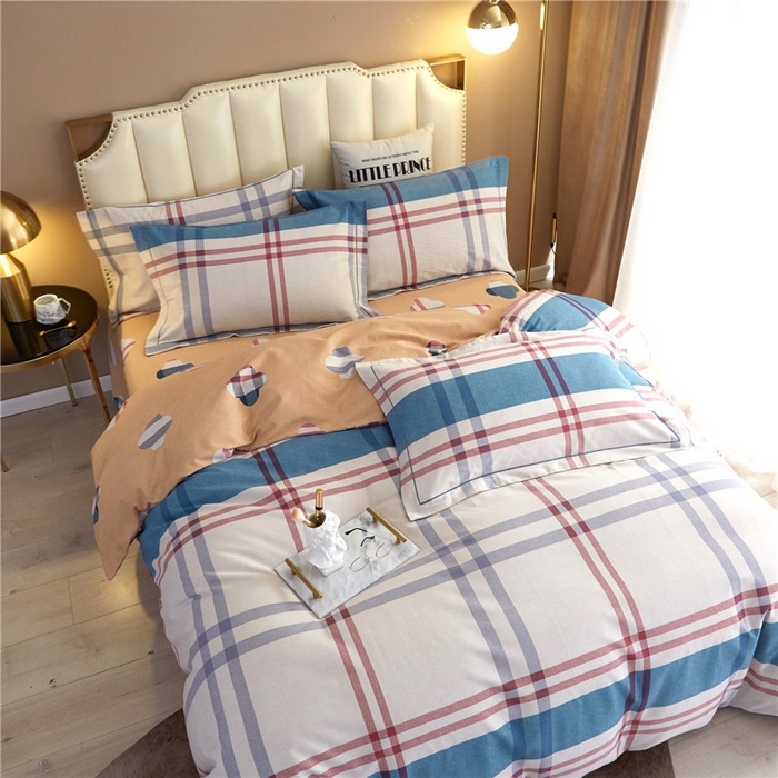 91家纺网 家纺一手货源 找家纺 沐白家居 2024新款全棉生态磨毛印花四件套系列 时光幻影