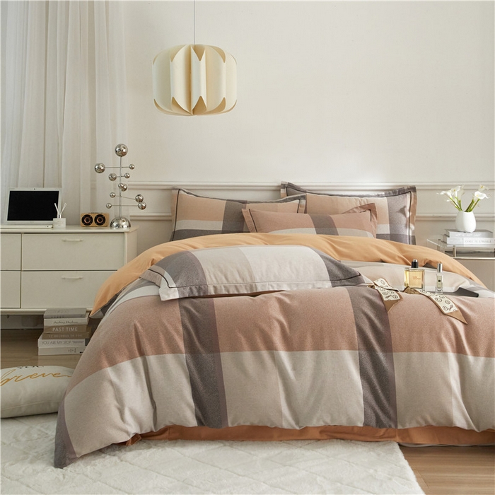 91家纺网 家纺一手货源 找家纺 沐白家居 2024新款全棉生态磨毛印花四件套系列 罗马