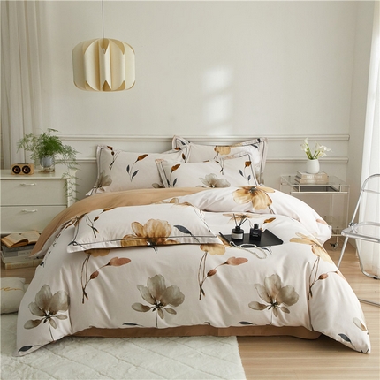 沐白家居 2024新款全棉生态磨毛印花四件套系列 知晓