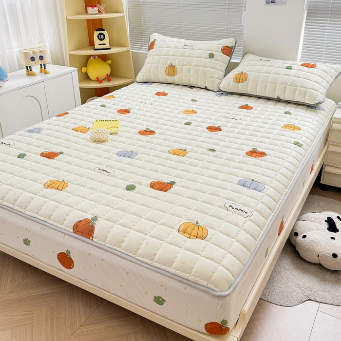 91家纺网 家纺一手货源 找家纺 （总）卡派 2024新款大床水洗棉夹棉加厚床笠（印花系列）