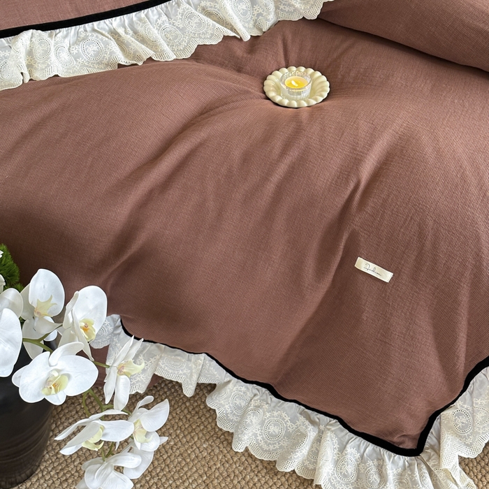 91家纺网 家纺一手货源 找家纺 （总）玛奇朵 2024新品法式复古重工刺绣蕾丝花边款色织双层纱-卡瑟琳