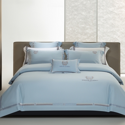 91家纺网 家纺一手货源 找家纺 高大尚婚庆馆 2025新款长绒棉磨毛高端绣花四件套 玛莎 水晶兰