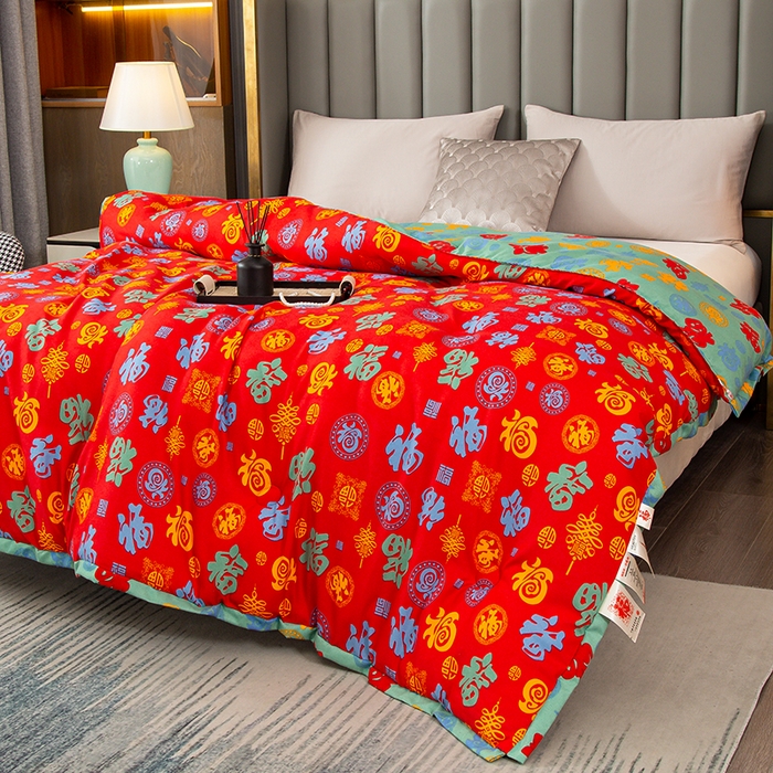 91家纺网 家纺一手货源 找家纺 （总）爱宝被业 2025新款亲肤百福冬被