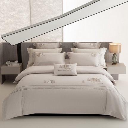 91家纺网 家纺一手货源 找家纺 （总）高大尚婚庆馆 2025新款长绒棉磨毛高端绣花四件套 希尔