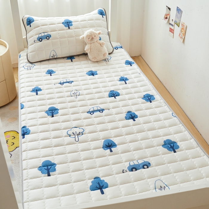 91家纺网 家纺一手货源 找家纺 卡派 2024新款单人床水洗棉夹棉加厚床笠（印花系列） 密林