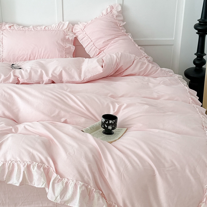 91家纺网 家纺一手货源 找家纺 （总）昔可家纺 2024新款贴边纯色条纹四件套系列