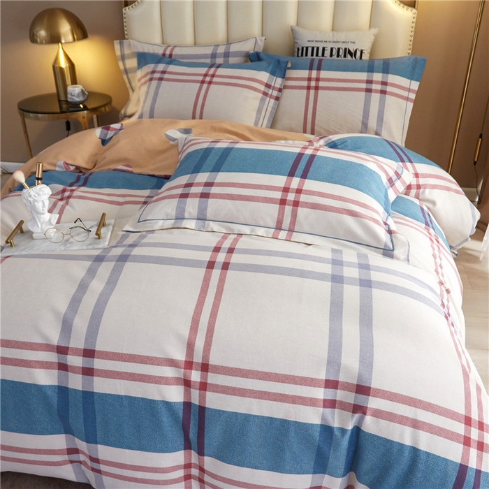 91家纺网 家纺一手货源 找家纺 沐白家居 2024新款全棉生态磨毛印花四件套系列 时光幻影