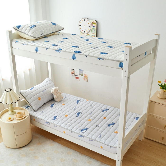 91家纺网 家纺一手货源 找家纺 卡派 2024新款单人床水洗棉夹棉加厚床笠（印花系列） 小海豚