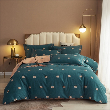 91家纺网 家纺一手货源 找家纺 （总）沐白家居 2024新款全棉生态磨毛印花四件套系列