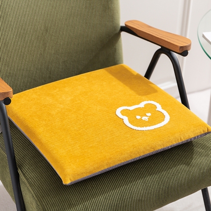 91家纺网 家纺一手货源 找家纺 囍莱家纺 记忆棉坐垫椅子垫慢回弹防滑椅垫办公室坐垫加厚餐椅垫榻榻米垫子 樱草黄