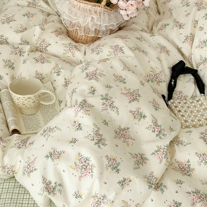 91家纺网 家纺一手货源 找家纺 昔可家纺 2024新款拼接蕾丝花边全棉四件套 珍妮梦境