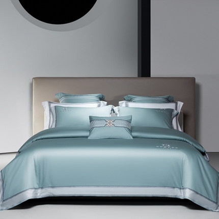 91家纺网 家纺一手货源 找家纺 （总）高大尚婚庆馆 2025新款长绒棉高端绣花四件套 丽莎