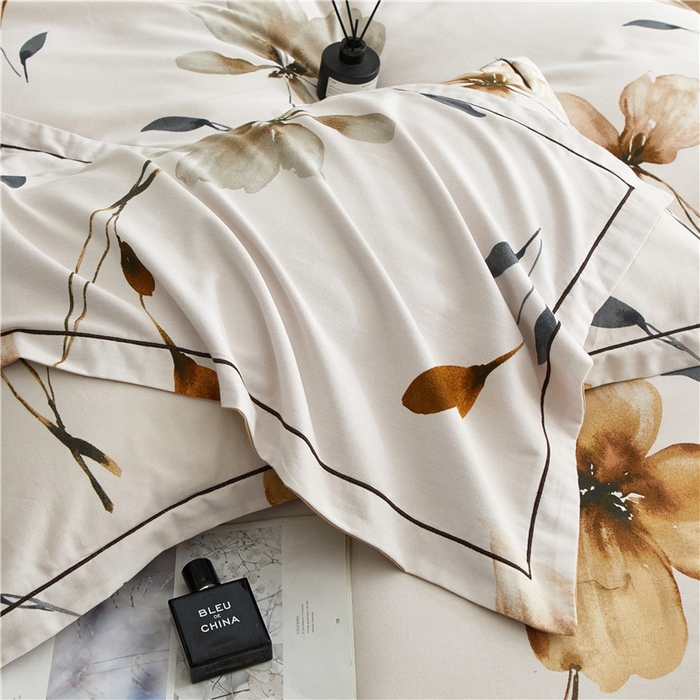 91家纺网 家纺一手货源 找家纺 沐白家居 2024新款全棉生态磨毛印花四件套系列 知晓